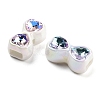 Opaque Rhinestone Acrylic Beads OACR-S139-07-2