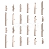 120Pcs 6 Styles Iron Slide On End Clasp Tubes IFIN-CJ0001-47-5