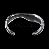 Transparent Acrylic Open Cuff Bangle for Women BJEW-A141-01B-2
