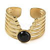 Natural Black Agate Finger Rings RJEW-U027-02G-08-2