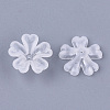 5-Petal Transparent Acrylic Bead Caps X-FACR-T001-05-2