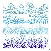 Wave PET Plastic Hollow Out Drawing Painting Stencils Templates DIY-WH0244-280-1