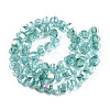 Transparent Electroplate Glass Beads Strands EGLA-N006-078C-2