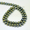 Electroplate Non-magnetic Synthetic Hematite Beads Strands G-J169A-6mm-06-2