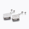 (Jewelry Parties Factory Sale)304 Stainless Steel Dangle Stud Earrings EJEW-F178-12P-2