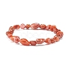 Natural Red Jasper Nuggets Beads Stretch Bracelet for Her BJEW-JB06951-08-1