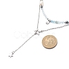 2Pcs 2 Style 304 Stainless Steel Shell & Star Charms Lariat Necklaces Set with Natural Pearl NJEW-JN03978-5