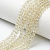 Electroplate Transparent Glass Beads Strands EGLA-A034-T2mm-H03-1