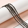 Natural Silver Sheen Obsidian Beads Strands G-E608-A02-A-4