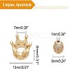 CHGCRAFT 8Pcs 2 Styles CZ Brass Micro Pave Grade AAA Cubic Zirconia Beads KK-CA0001-38G-2