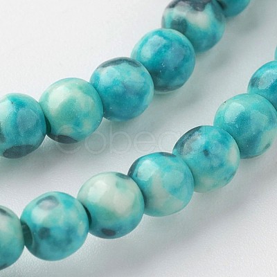 Natural Ocean White Jade Bead Strands G-G916-4mm-04-1