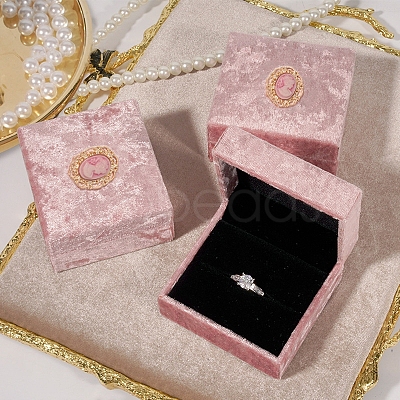 Velvet Jewelry Couple Rings Gift Boxes PW-WGBFC00-01-1