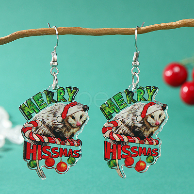 Cute Animal Christmas Dangle Earrings KX1970-1-1