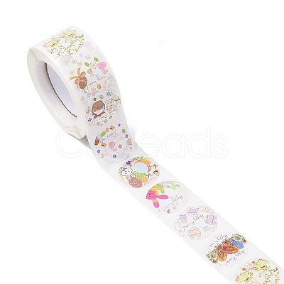 8 Patterns Easter Theme Self Adhesive Paper Sticker Rolls X1-DIY-C060-03I-1