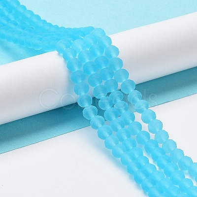 Transparent Glass Beads Strands EGLA-A044-T4mm-MD08-1