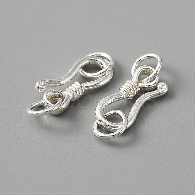 925 Sterling Silver S-Hook Clasps FIND-WH0114-71B-1