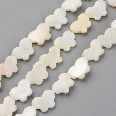 Natural Freshwater Shell Beads Strands X-SHEL-S276-88-1