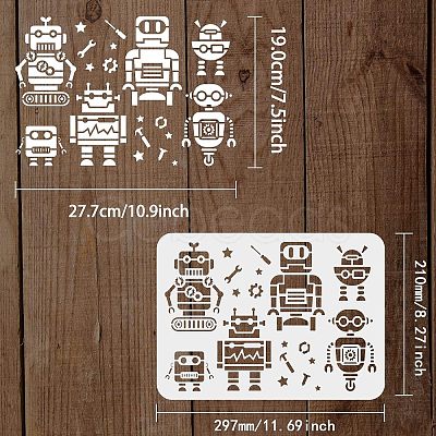 Plastic Reusable Drawing Painting Stencils Templates DIY-WH0202-367-1