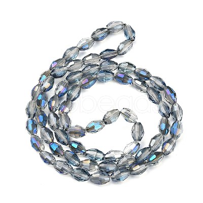 Electroplate Glass Beads Strands EGLA-J013-4x6mm-H03-1