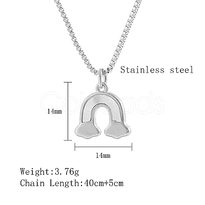 Non-Tarnish Stainless Steel Pendant Necklace GF6823-1-1