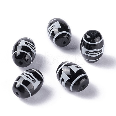 Tibetan Style dZi Beads TDZI-Z001-18-1