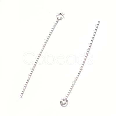 Tarnish Resistant 304 Stainless Steel Eye Pins STAS-O105-01P-0.6x45mm-1