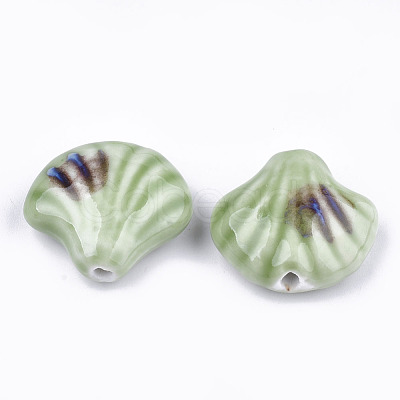 Handmade Porcelain Beads X-PORC-S498-36F-1