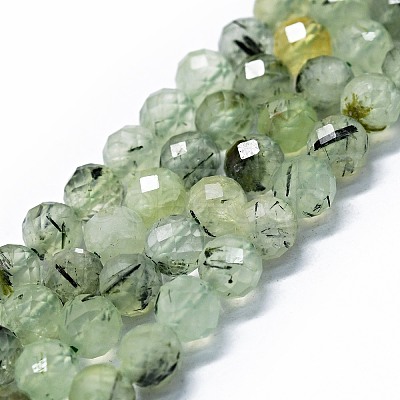 Natural Prehnite Beads Strands G-G927-39-1