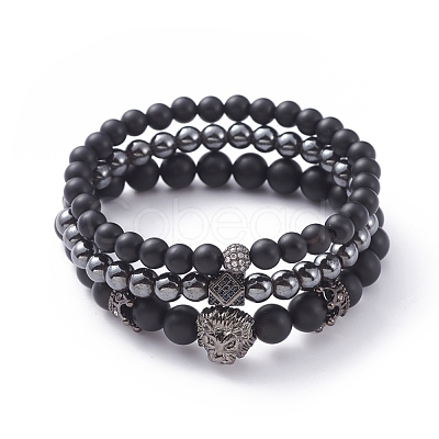 Unisex Stretch Bracelets Sets BJEW-JB04842-1