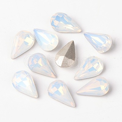 Faceted Teardrop K9 Glass Pointed Back Rhinestone Cabochons RGLA-E004-13x8mm-031-1