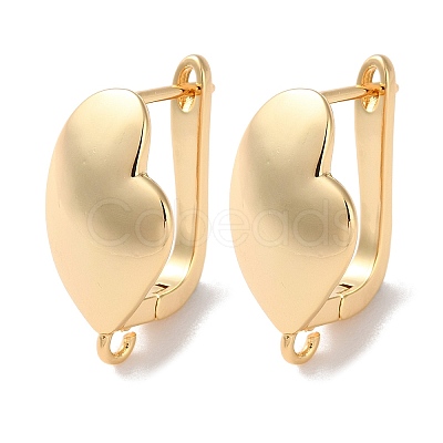 Brass Hoop Earrings Findings KK-B105-05G-01-1