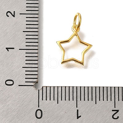 925 Sterling Silver Star Outline Charms STER-G043-02A-G-1