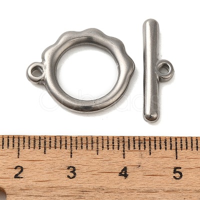 Non-Tarnish 304 Stainless Steel Toggle Clasps STAS-Q324-15P-1