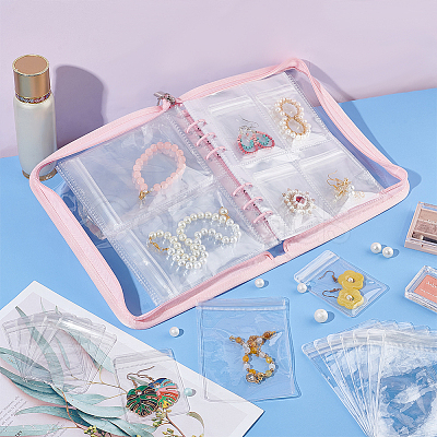 Transparent Jewelry Organizer Storage Zipper Bag AJEW-WH0314-44D-1