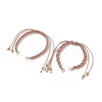 2Pcs 2 Style Polyester Cord Braided Bracelets AJEW-JB01144-03-1