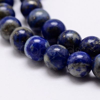 Natural Lapis Lazuli Beads Strands X-G-A163-07-10mm-1