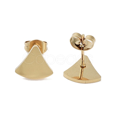 PVD Vacuum Plating 304 Stainless Steel Stud Earrings for Women EJEW-A048-46C-G-1