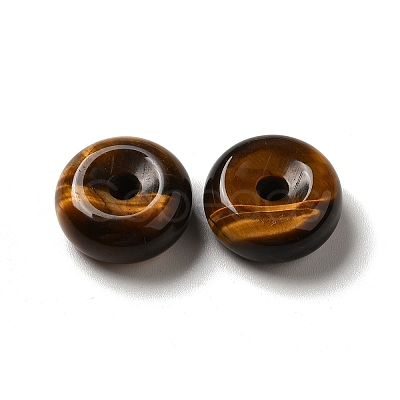 Natural Tiger Eye European Pendants G-M397-01G-1