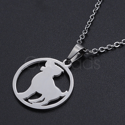 201 Stainless Steel Pendants Necklaces NJEW-S105-JN626-1-1