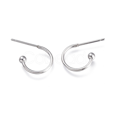 Non-Tarnish 304 Stainless Steel Earring Hooks STAS-K211-01P-1