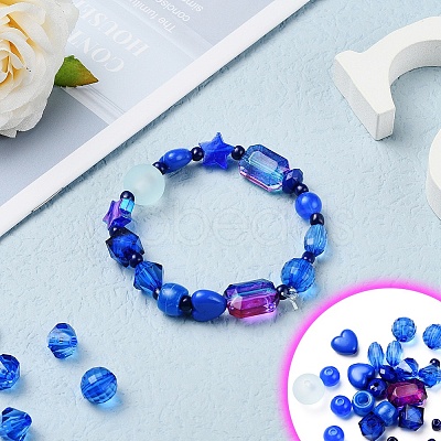 DIY Blue Series Bracelet Jewelry Making Kits DIY-YW0002-66-1