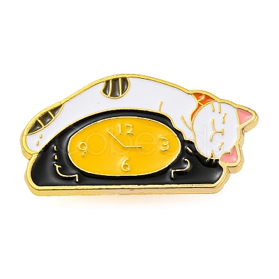 Golden Zinc Alloy Brooches JEWB-Z015-01C-1