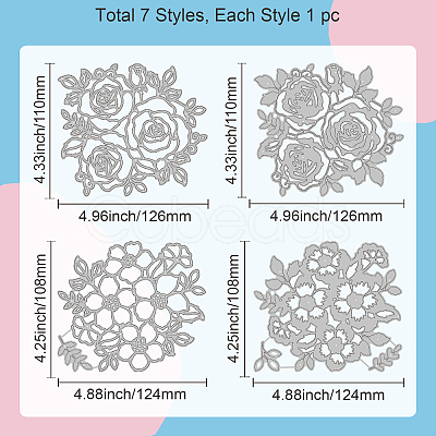 Carbon Steel Cutting Dies Stencils DIY-WH0309-1295-1