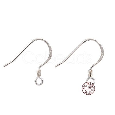 925 Sterling Silver Earring Hooks STER-K167-049D-S-1