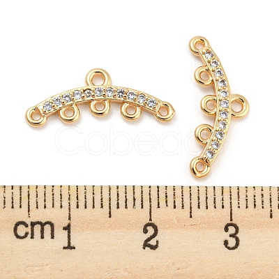 Brass Micro Cubic Zirconia Chandelier Components Links KK-Q789-46G-1