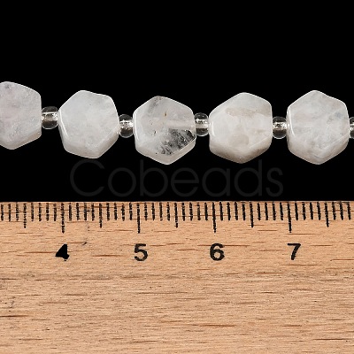 Natural Rainbow Moonstone Beads Strands G-P534-A06-01-1