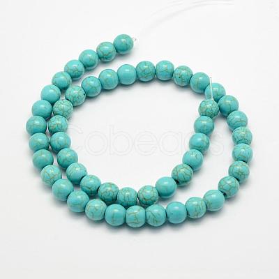 Synthetic Turquoise Beads Strands TURQ-F007-01B-6mm-1