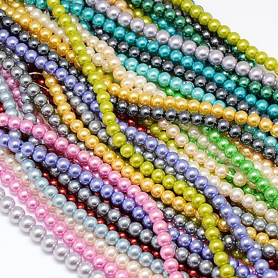 Cheap Eco-Friendly Dyed Glass Pearl Round Bead Strands Online Store ...