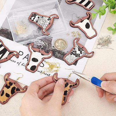 Olycraft DIY Cattle Head Dangle Earring Making Kit DIY-OC0009-75-1