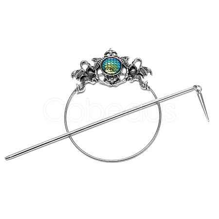 Mermaid Theme Alloy Hair Cuff Pin PW-WG6CF4D-02-1